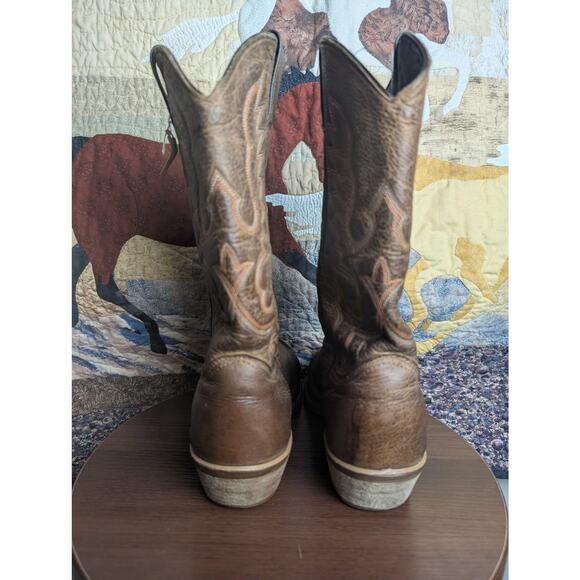 Abilene Mens Western Boots Brown 10 - Picture 3 of 6